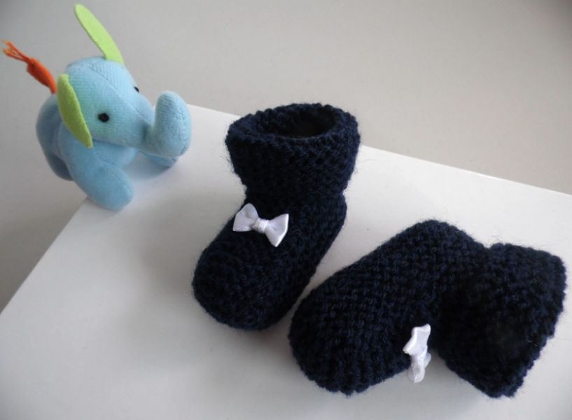 Chaussons marine � n�ud papillon
