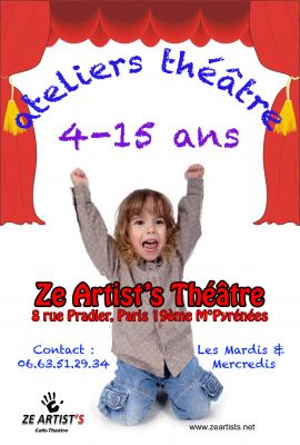 théâtre parisien recherche professeurs pour ateliers enfants saison 2013/2014