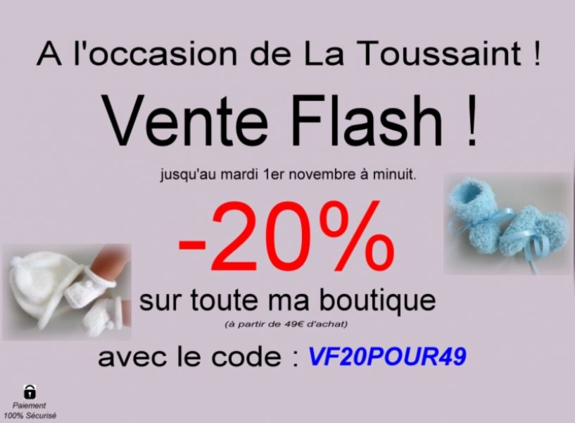 Vente FLASH sur toute ma boutique
